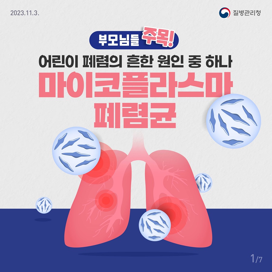 [질병관리청] 마이코플라스마 폐렴균 감염증 첨부 이미지